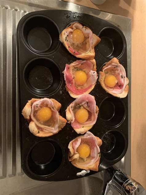 Gebackene Toast Muffins Mit Ei Und Speck Von Feuervogel Chefkoch De