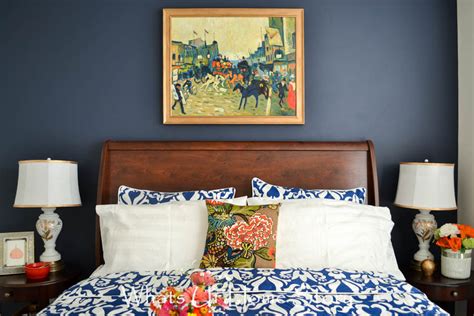 Navy and Coral Bedroom | Whats Ur Home Story