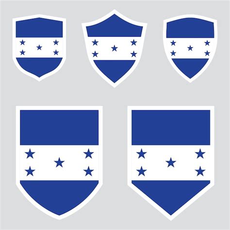 Premium Vector Honduras Flag In Shield Shape Frame