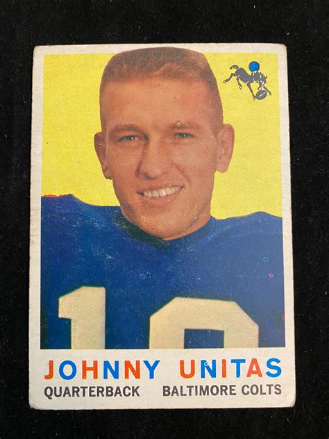 Lot VG 1959 Topps Johnny Unitas 1 Football Card Baltimore Colts