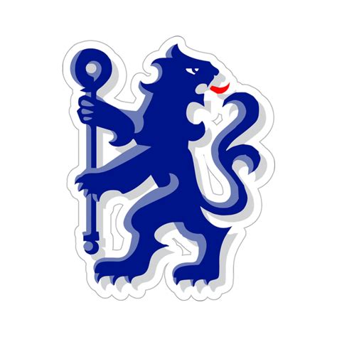 Chelsea FC Lion Sticker transparent & White - Etsy