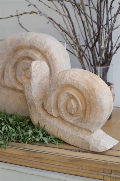 Holz Schnecke Natur Klein Mrs Greenery