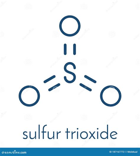 Sulfur Trioxide Pollutant Molecule Principal Agent In Acid Rain