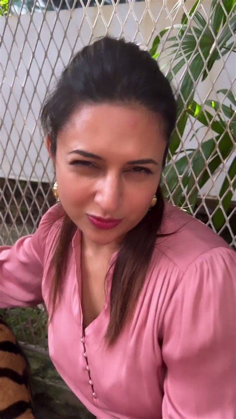 A Woman In Pink Shirt Sitting Next To A Brown And Black Tiger Striped Cat On A Fence