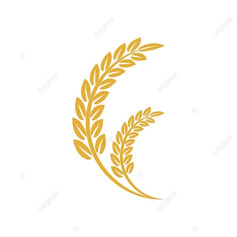 Vector Logo Design And Elements Of Wheat Grain Wheat Ears Seed Or Rye