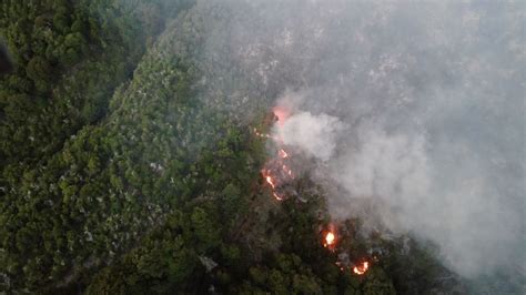 El incendio de Los Alerces continúa activo y ya quemó casi 8 000