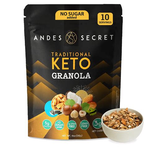 Andes Secret Low Calorie Ypf5 Granola High Protein Cereal Keto Low Carb Granola For Yogurt