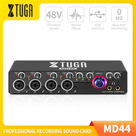 Xtuga Md Channel Professional Audio Interface Stereo Mono Usb Sound