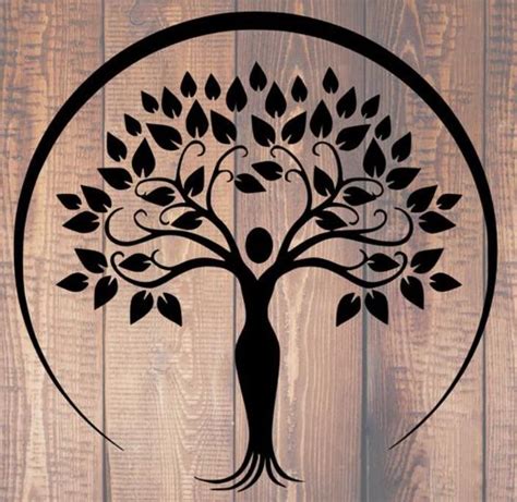 Tree Of Life With Woman Tree Of Life Art Silhouette Art Tree Drawing