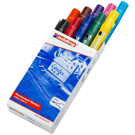 Edding Permanent Markers Assorted Colours Pack Of