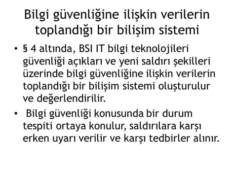 BİLGİ GÜVENLİĞİNİN MEVZUAT BOYUTU ppt indir