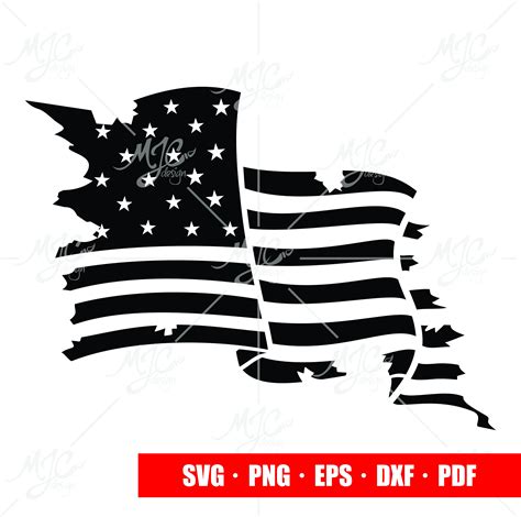 Tattered Flag Svg, American Flag Svg, Patriot Svg, Flag Svg, Military ...