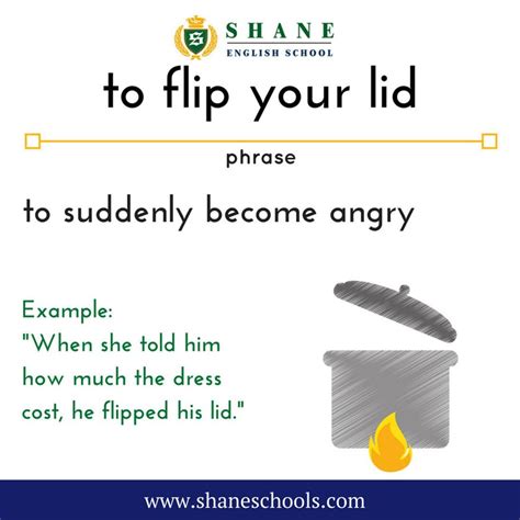 To Flip Your Lid To Suddenly Become Angry When She Told Him How Much