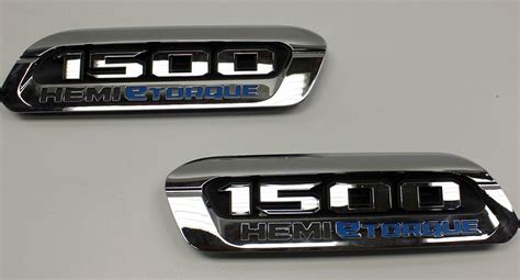 Oem Factory Ram Hemi Etorque Chrome Hood Badges Decal Emblem Bezel