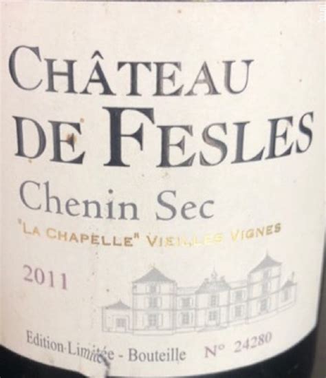 Achat Vin Anjou La Chapelle Vieilles Vignes Chenin Sec Blanc