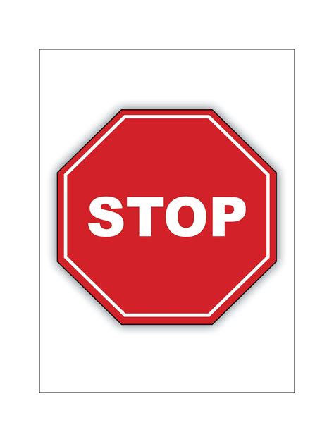 Free Printable Stop Sign Templates Word Pdf Blank Editable