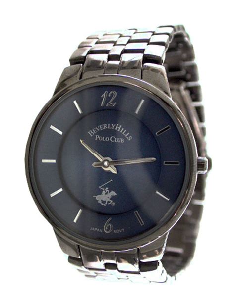 Beverly Hills Polo Club Mens Gunmetal Bracelet Watch With Gunmetal