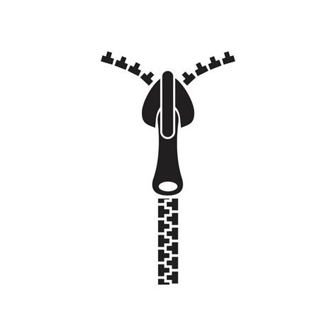 Zipper zip pulls or zipper pullers vector Icon template black color ...