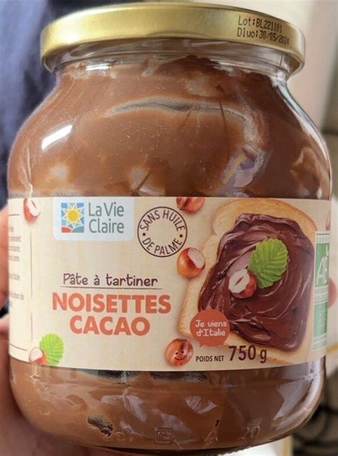 Pâte à tartiner noisettes cacao