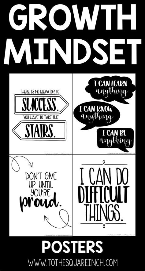 Growth Mindset Posters For The Classroom Encouraging And Positive