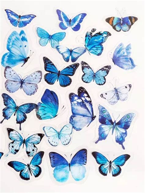 Pastel Butterfly Sticker Set Watercolour Insect Stickers Butterflies