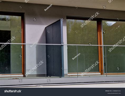 Partition Between Balconies Formed By Sheet Stock Photo 2388687251