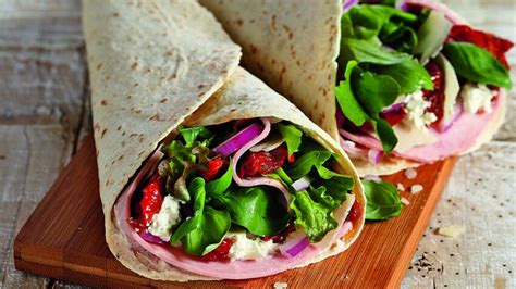 Wraps Au Jambon Fromages Frais Et Tomates Confites Facile Et Rapide