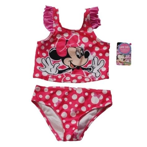 Disney Swim Disney New Minnie Mouse Girls 2 Piece Swimsuit Sz 5t