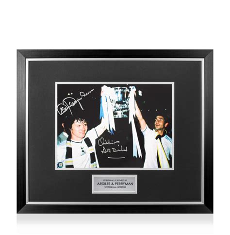 Premium Framed Ossie Ardiles And Steve Perryman Signed Tottenham Hotspur