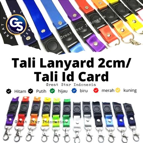 Jual Tali Lanyard Stopper Kotak 2cm Tali Id Card Stopper Kotak