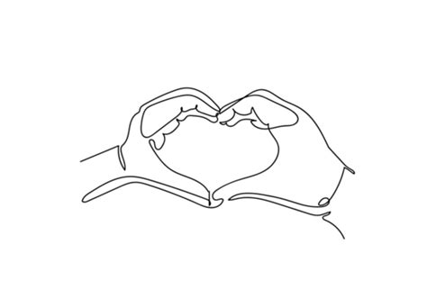 Continuous Line Art Vector Png Images Cute Valentine Couple One