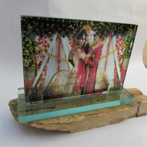 Personalized Color Printed Crystal Wedding Photo Frame Etsy Singapore