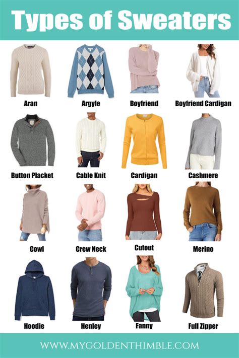 43 Different Types of Sweaters. Names & Pictures Guide. | Sweater vest outfit women, Types of ...