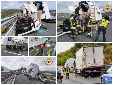 A10 Imperia Pauroso Schianto Tra Due Tir Sul Posto Vigili Del Fuoco