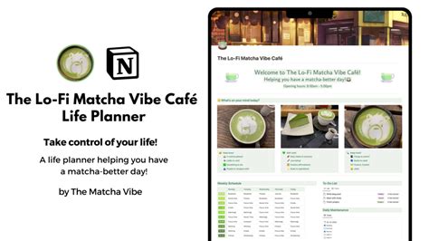 The Lo Fi Matcha Vibe Café Life Planner