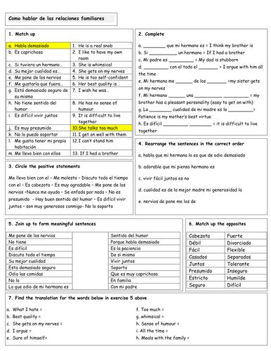 Gcse Spanish Revision Quickies Across Topics By Gianfrancoconti1966