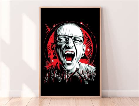 Chester Bennington Poster Linkin Park Poster Designed Sold By Elka