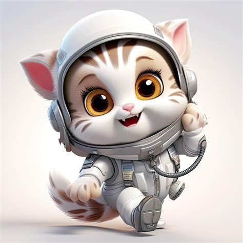 Premium Ai Image Illustration Cat In Space Uniform