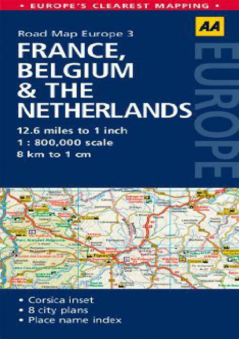 Road Map France Belgium The Netherlands Road Map Europe