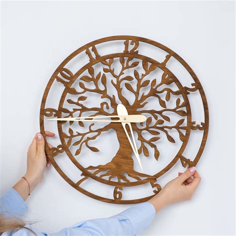 Tree Wall Clock Tree Of Life Wall Clock Nature Wall Clock Forest