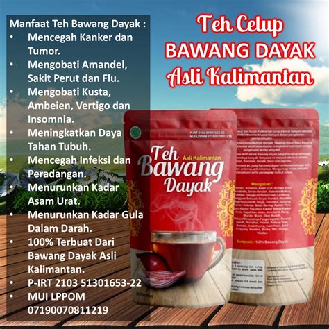 Jual Teh Bawang Dayak Murni Asli Kalimantan Shopee Indonesia