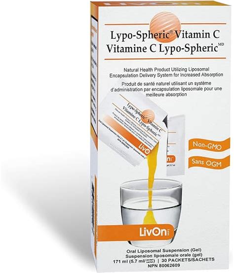 Lypo Spheric Vitamin C 1 Carton 30 Packets 1 000 Mg Vitamin C And 1 000 Mg Essential