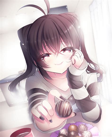 Safebooru 1girl Antenna Hair Bangs Black Nails Blurry Blurry