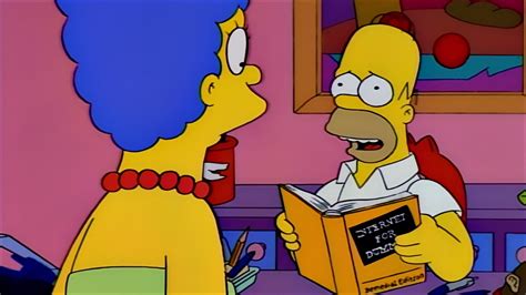 In The Das Bus Episode Of The Simpsons Homer Is Reading Internet