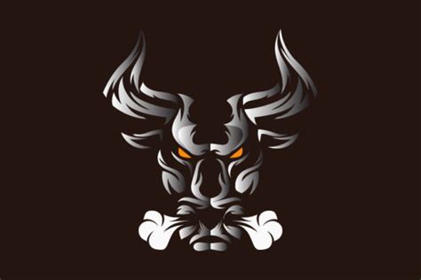 Abstract Bull Head Logo Template Graphic By Byemalkan · Creative Fabrica