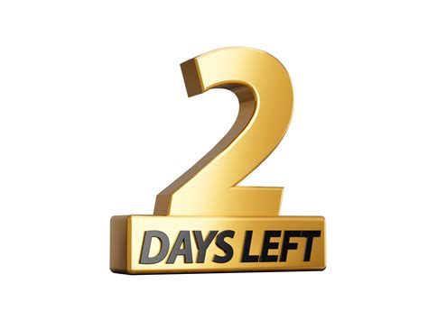 Two Days Left Only 2 Days Left Design Countdown Banner Count Time Sale