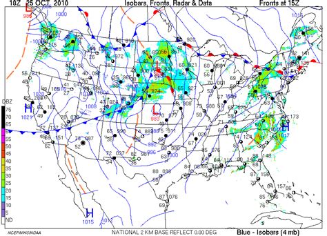 Weather Map With Isobars