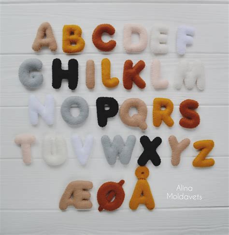 Danish Felt Alphabet Felt Alphabet Felt Letters Etsy