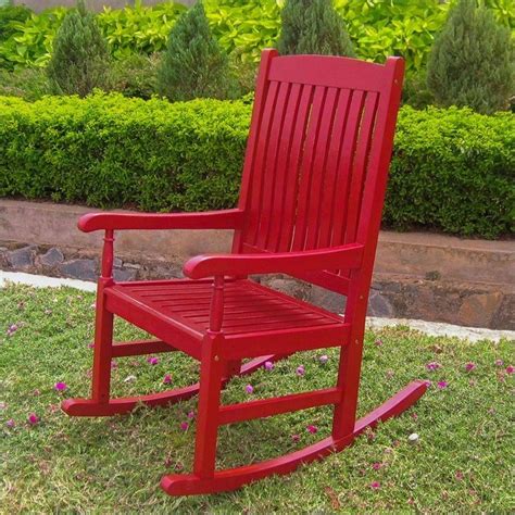 Pemberly Row Patio Rocking Chair in Red - Walmart.com - Walmart.com