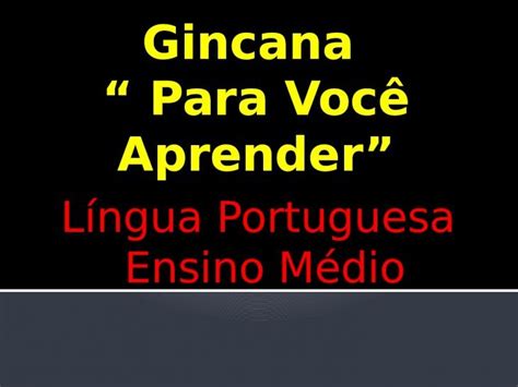 Pptx L Ngua Portuguesa Ensino M Dio Leia O Texto Abaixo Qual O